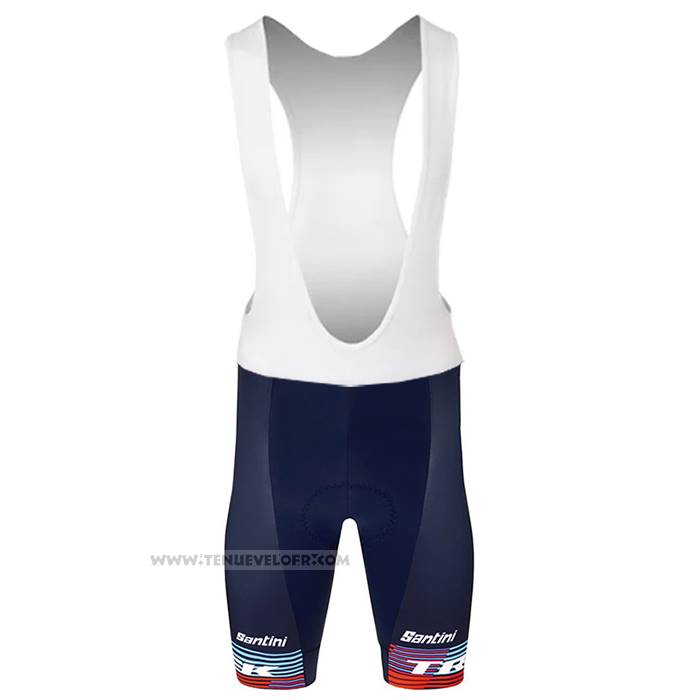 2023 Maillot Cyclisme Trek Factory Bleu Manches Courtes et Cuissard